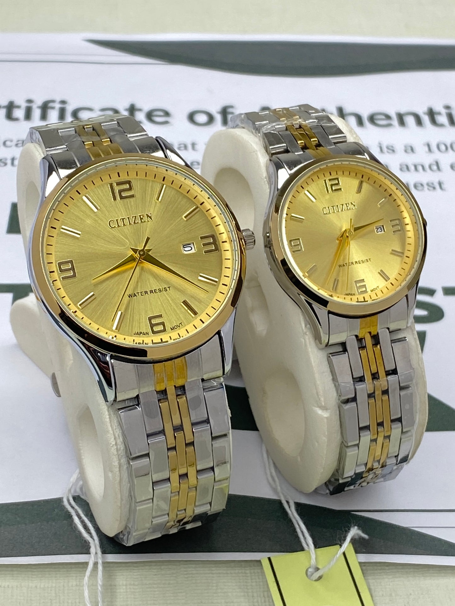 CITIZEN Analog Quartz Couple Watches With Date Display - A Perfect Gift