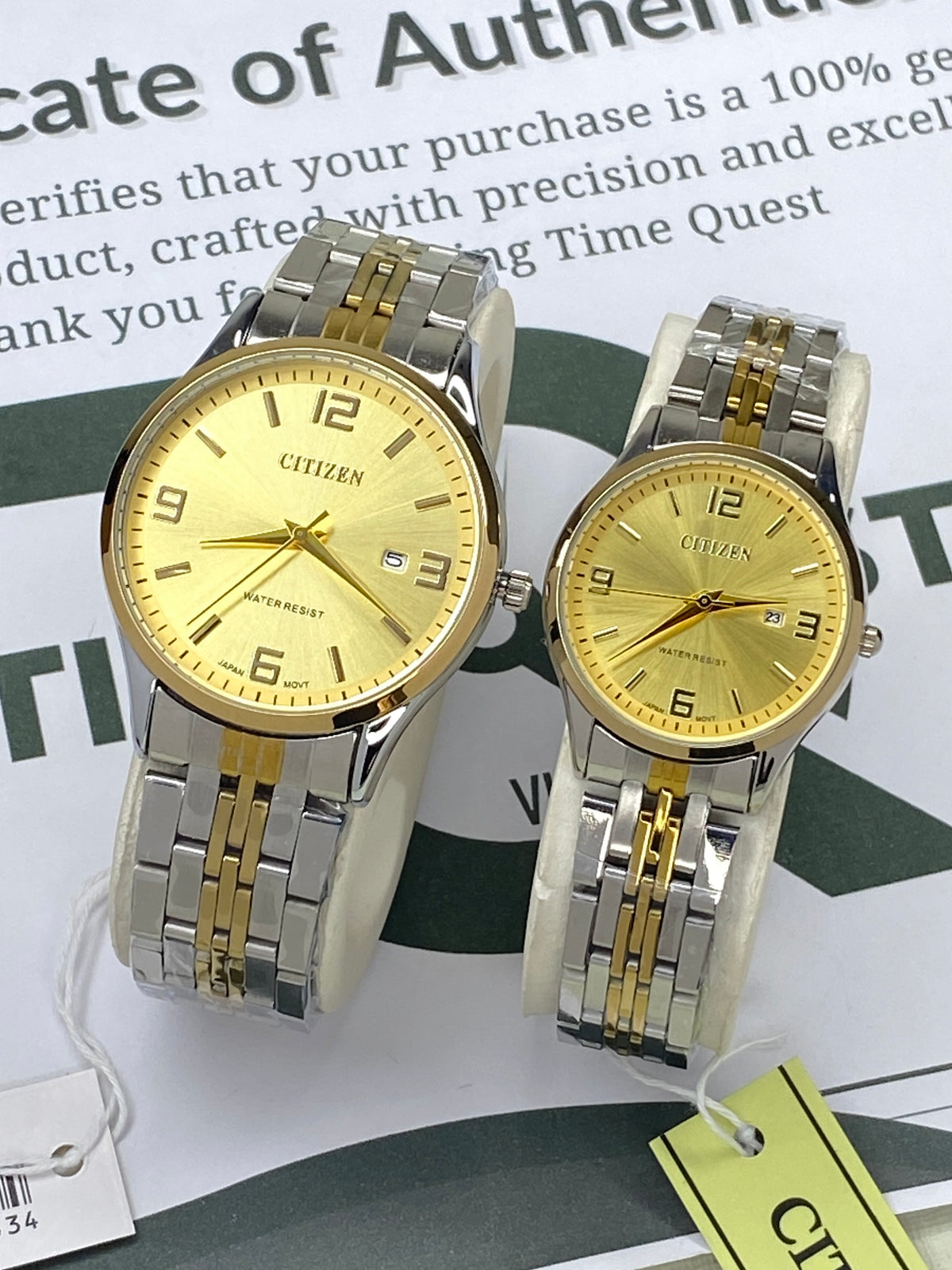 CITIZEN Analog Quartz Couple Watches With Date Display - A Perfect Gift