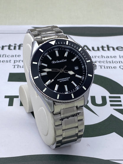 Rolantise Luxury Automatic Mechanical Movement Rotatable Bezel Chain Watch