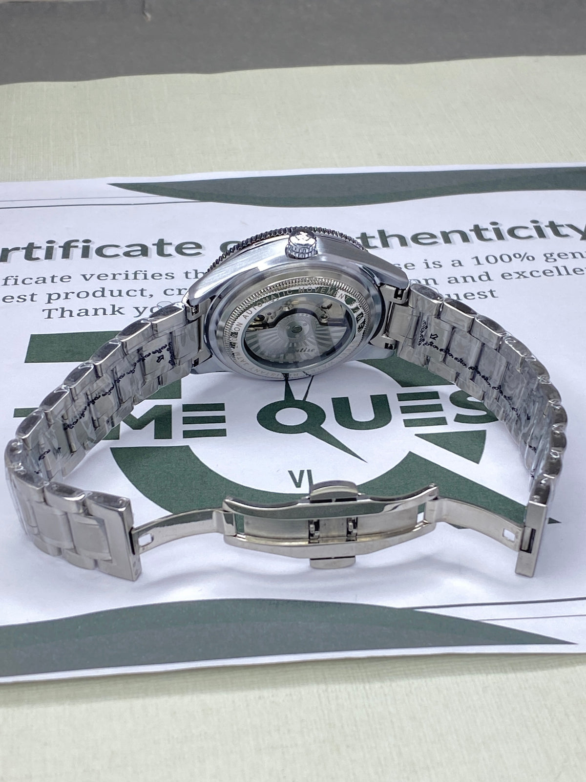 Rolantise Luxury Automatic Mechanical Movement Rotatable Bezel Chain Watch