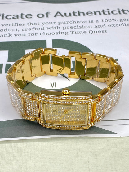 Premium Iced Out Longbo Stainless Steel Chain Watch For Men