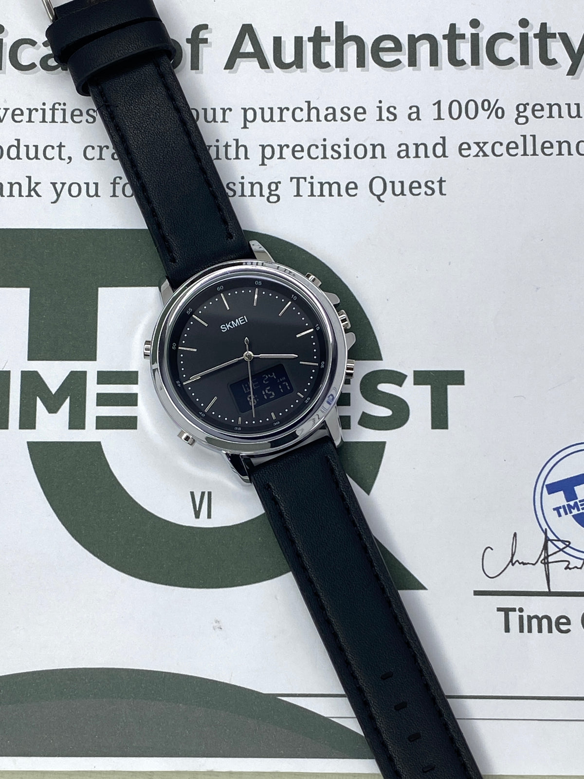 SKMEI 1652 Dual Time Mutifunctional Straps Watch For Men