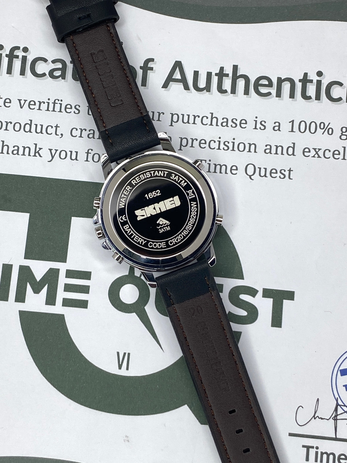 SKMEI 1652 Dual Time Mutifunctional Straps Watch For Men