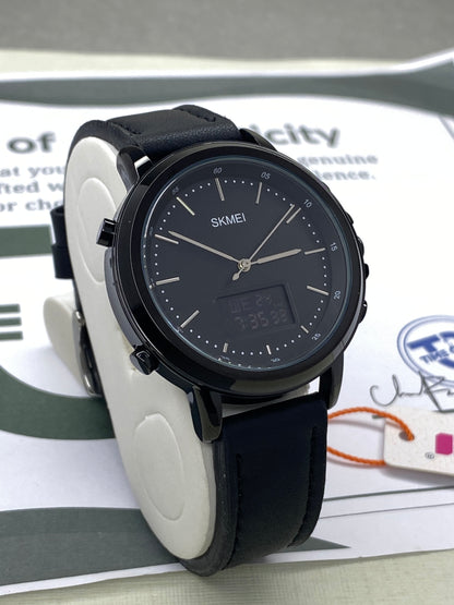 SKMEI 1652 Dual Time Mutifunctional Straps Watch For Men