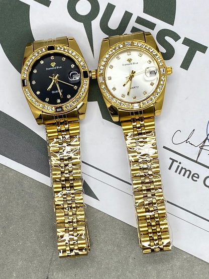 Premium Alanog Quartz Ladies Chain Watch With Date Display - An Elegant Gift For Her